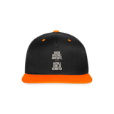 Suche asoziale Kontakte soziale sind ja verboten - Kontrast Snapback Cap - Schwarz/Neonorange