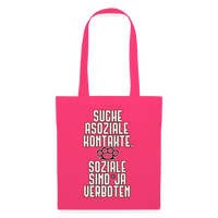 Suche asoziale Kontakte soziale sind ja verboten - Stoffbeutel - Azalea