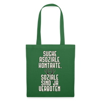 Suche asoziale Kontakte soziale sind ja verboten - Stoffbeutel - Fichte