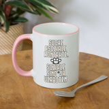 Suche asoziale Kontakte soziale sind ja verboten - Tasse zweifarbig - Weiß/Pink