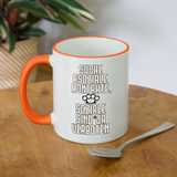 Suche asoziale Kontakte soziale sind ja verboten - Tasse zweifarbig - Weiß/Orange